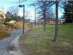 Though originally considered a mirage, the construction equipment gave this image some validity as a real campus location.